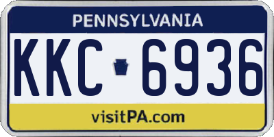 PA license plate KKC6936