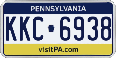 PA license plate KKC6938