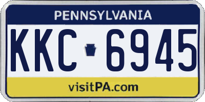 PA license plate KKC6945