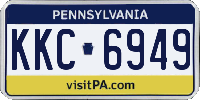PA license plate KKC6949