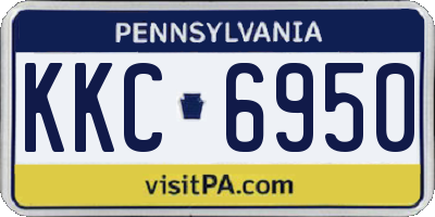PA license plate KKC6950
