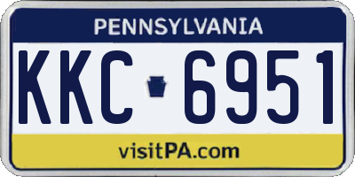 PA license plate KKC6951
