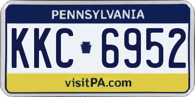 PA license plate KKC6952