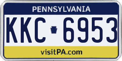 PA license plate KKC6953