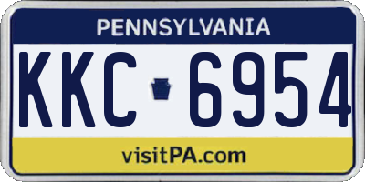 PA license plate KKC6954