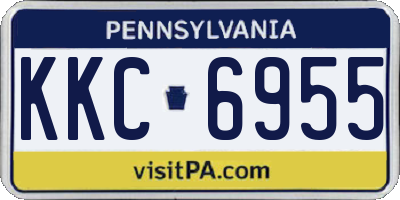 PA license plate KKC6955