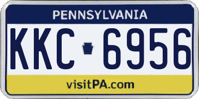 PA license plate KKC6956