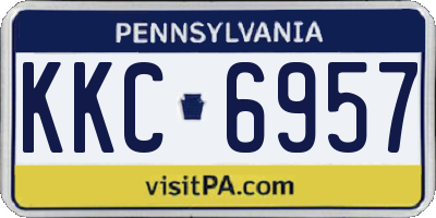 PA license plate KKC6957