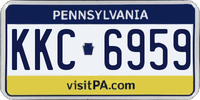 PA license plate KKC6959