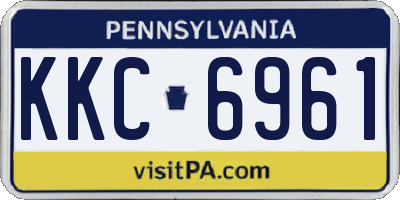PA license plate KKC6961