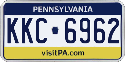 PA license plate KKC6962