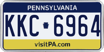 PA license plate KKC6964