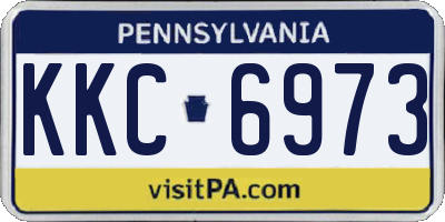 PA license plate KKC6973