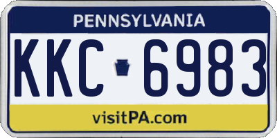 PA license plate KKC6983