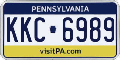 PA license plate KKC6989