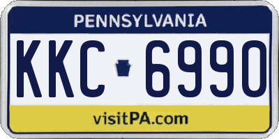 PA license plate KKC6990