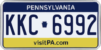 PA license plate KKC6992