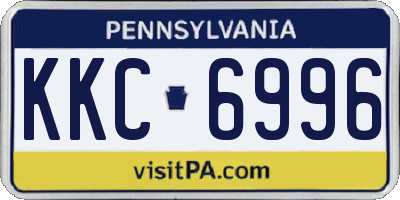 PA license plate KKC6996