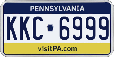 PA license plate KKC6999