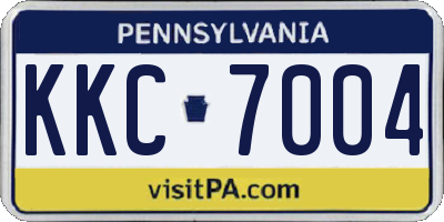 PA license plate KKC7004