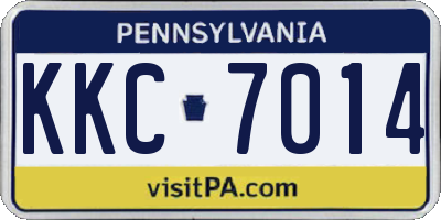 PA license plate KKC7014