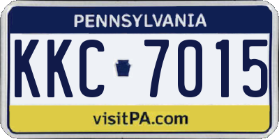 PA license plate KKC7015
