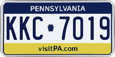 PA license plate KKC7019