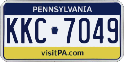 PA license plate KKC7049