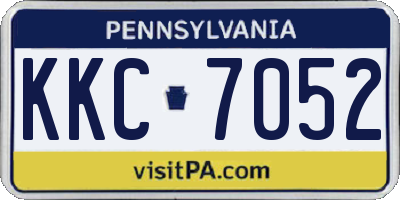 PA license plate KKC7052