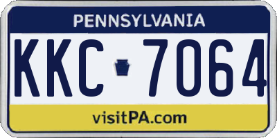 PA license plate KKC7064