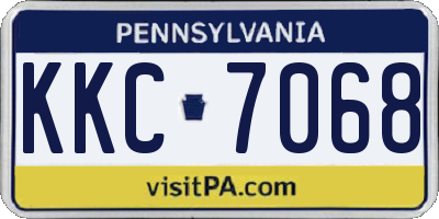 PA license plate KKC7068