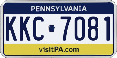 PA license plate KKC7081