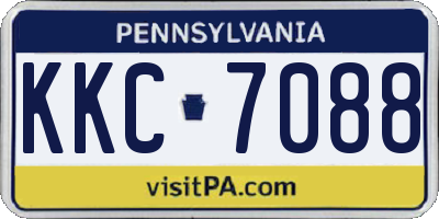 PA license plate KKC7088