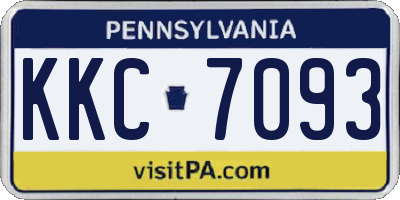 PA license plate KKC7093