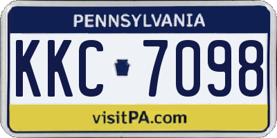 PA license plate KKC7098
