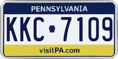 PA license plate KKC7109