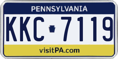 PA license plate KKC7119