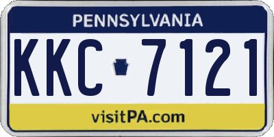 PA license plate KKC7121