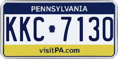 PA license plate KKC7130