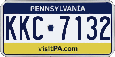 PA license plate KKC7132