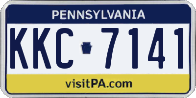PA license plate KKC7141
