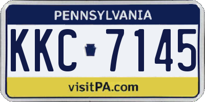 PA license plate KKC7145