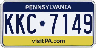 PA license plate KKC7149