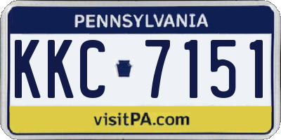 PA license plate KKC7151