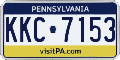 PA license plate KKC7153
