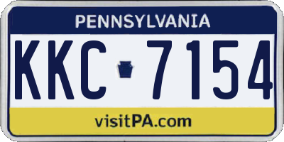PA license plate KKC7154
