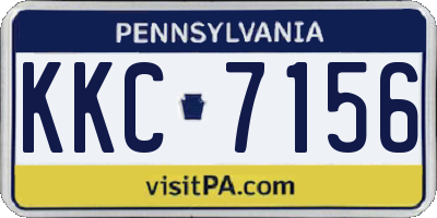 PA license plate KKC7156
