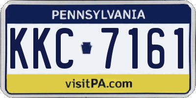 PA license plate KKC7161