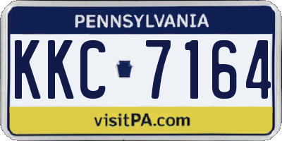 PA license plate KKC7164