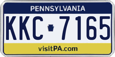 PA license plate KKC7165
